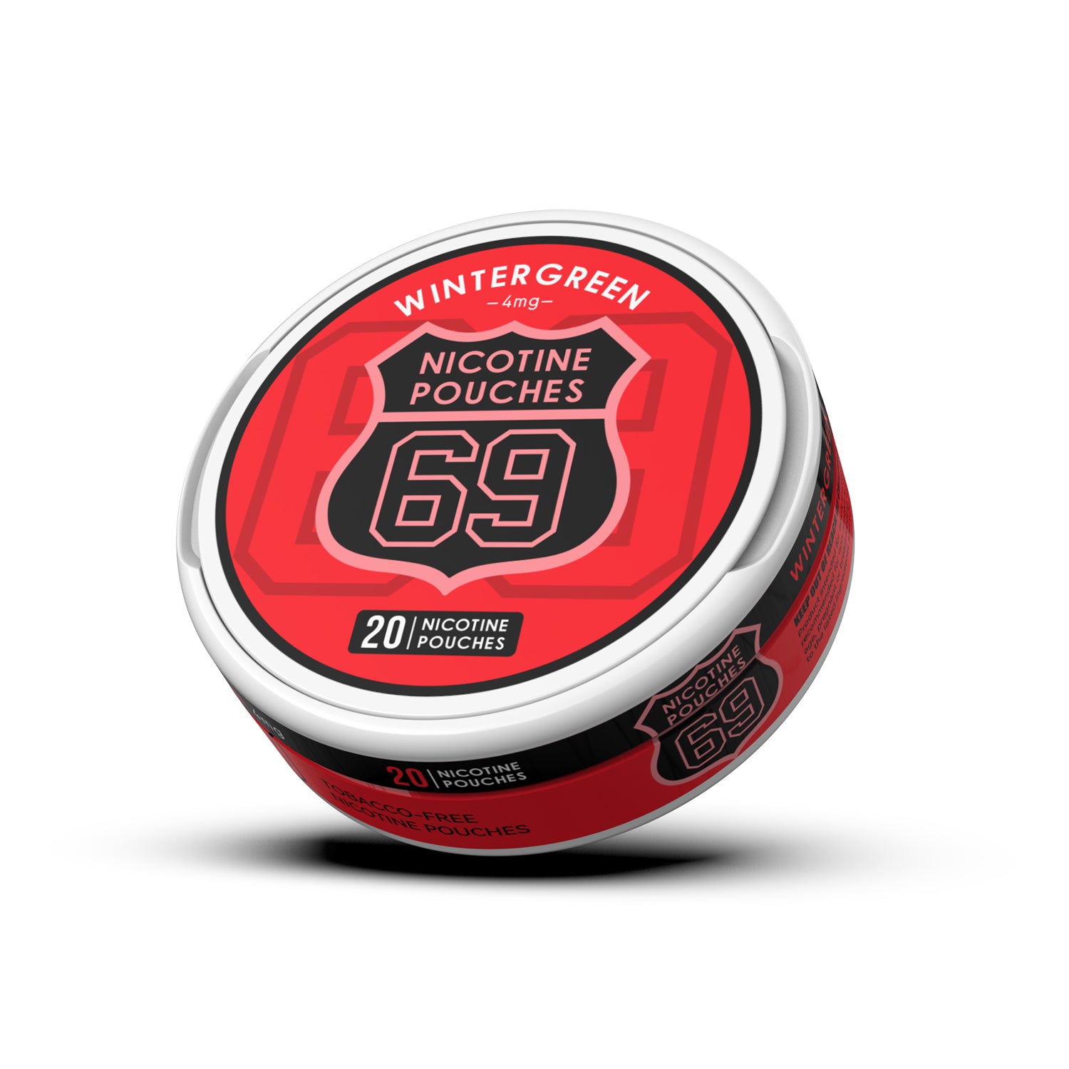 69 Nicotine Pouches Snus  4mg Tobacco-Free Slim 20pcs /can